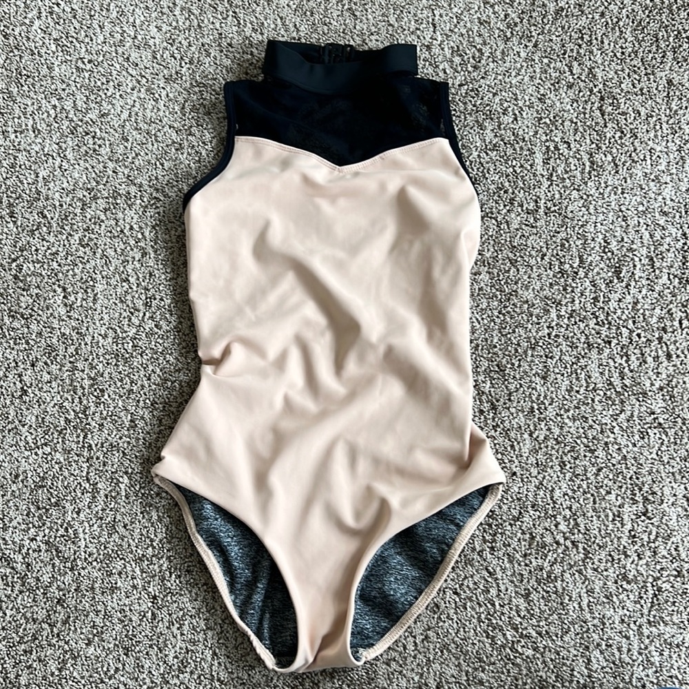 Five Dancewear leotard PA (xs) Tan and Black excellent condition